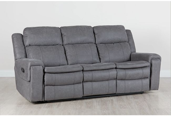 Rhett Gray Micro Reclining Sofa