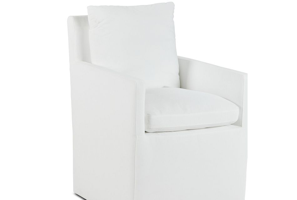 Auden White Cad Upholstered Arm, Arm Chairs Upholstered