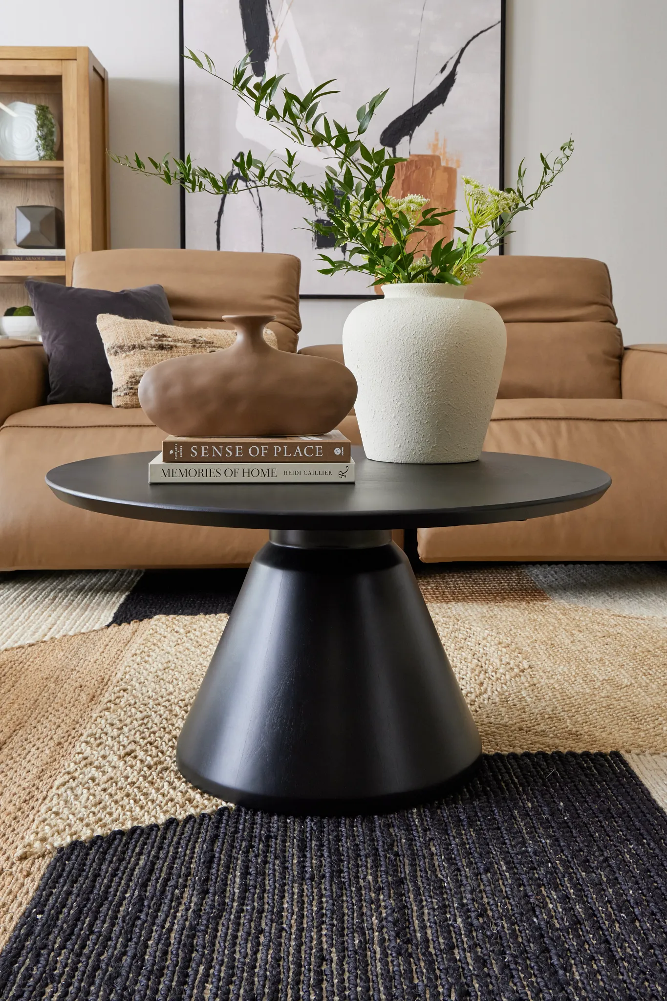 Keenan Black Wood Coffee Table