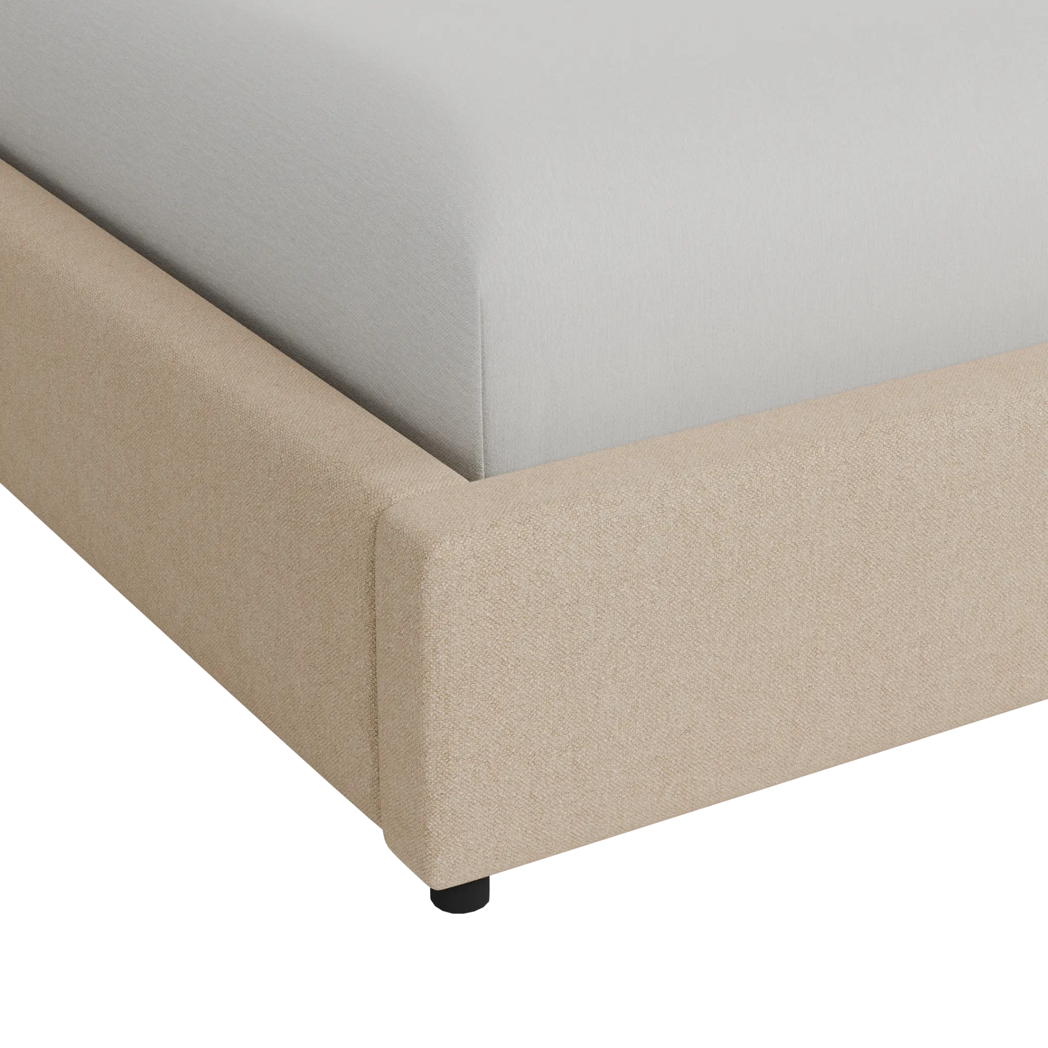 Grayton Elite Taupe 54" Upholstered Platform Bed Grayton Elite Taupe 54" Upholstered Platform Bed