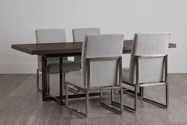 Tribeca Dark Tone Trestle Table & 4 Metal Chairs (0)