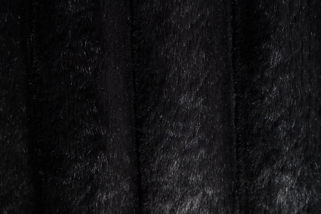 Teddy Black Fabric Medium Two-arm Sectional