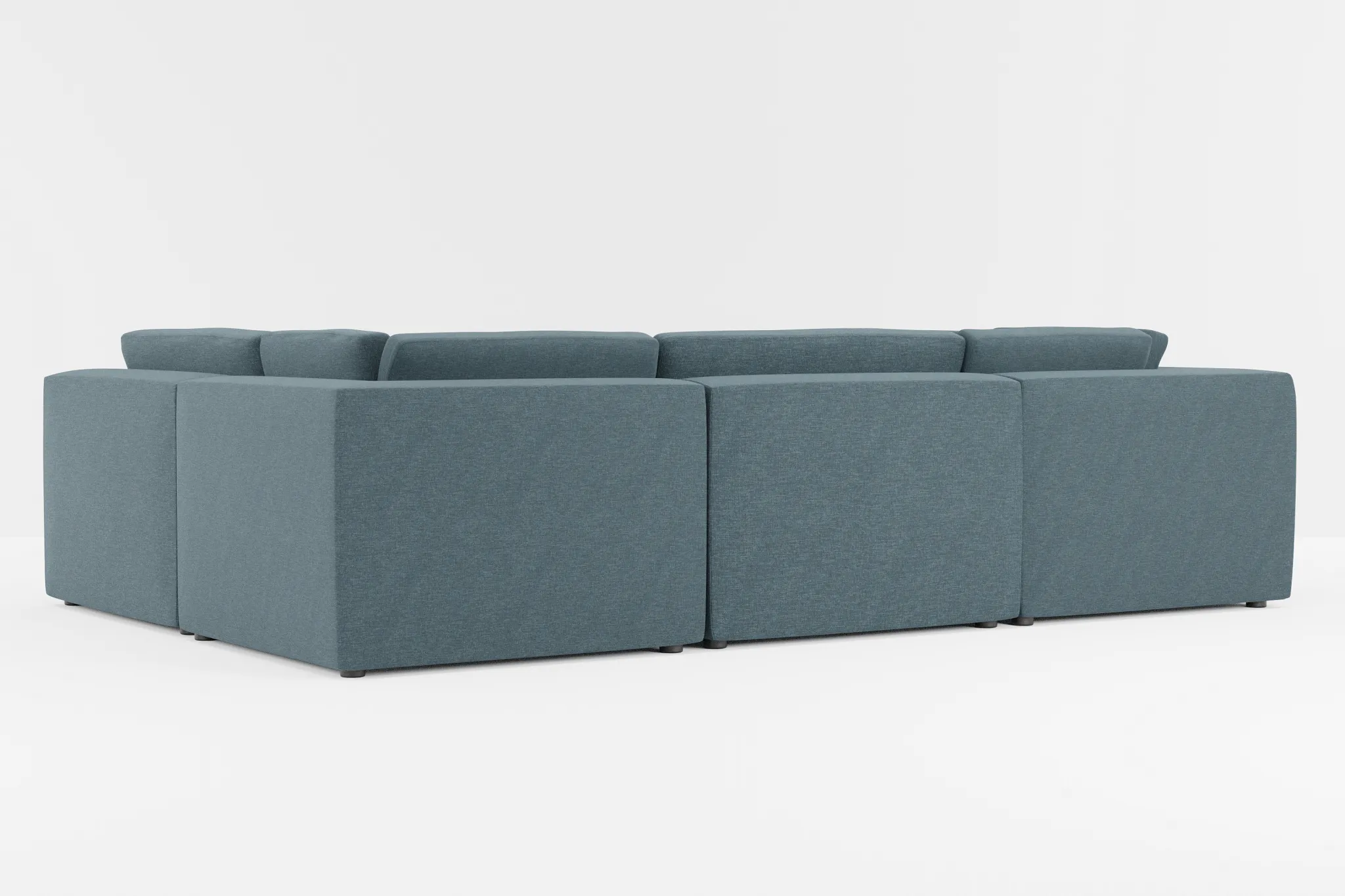 Destin Elevation Dark Blue Fabric 6-piece Pit Sectional