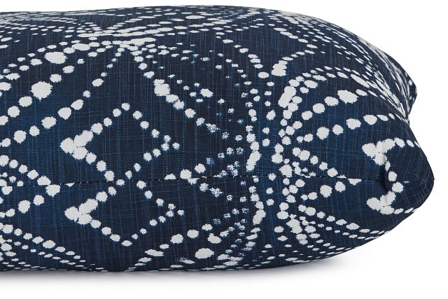 Gerardo Dark Blue Fabric 18" Accent Pillow