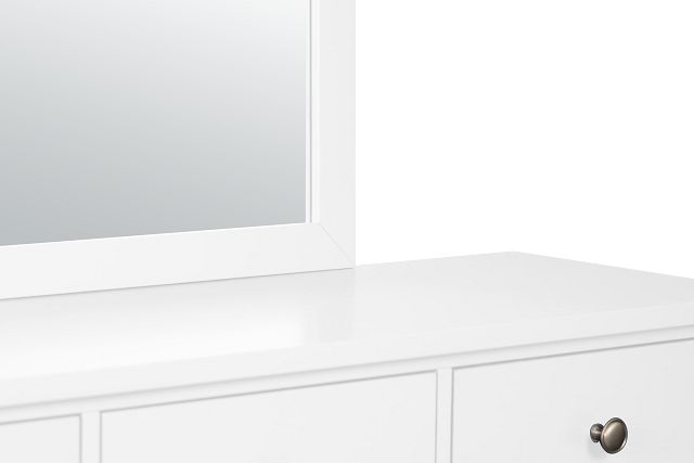 Charleston White Dresser & Mirror