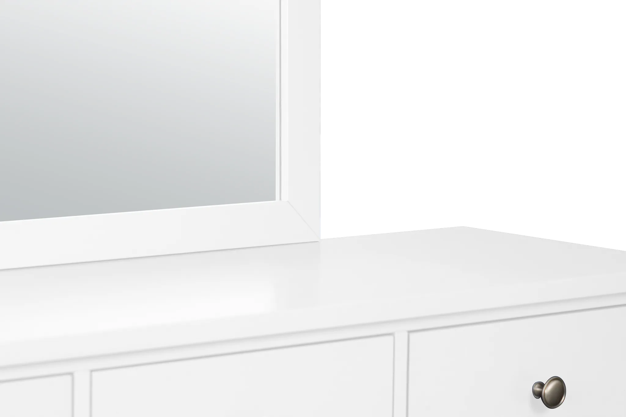 Charleston White Dresser & Mirror