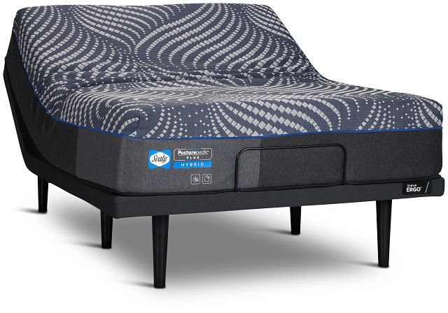 Sealy Posturepedic Plus Hybrid Brenham Soft Ergo 3.0 Adjustable Mattress Set