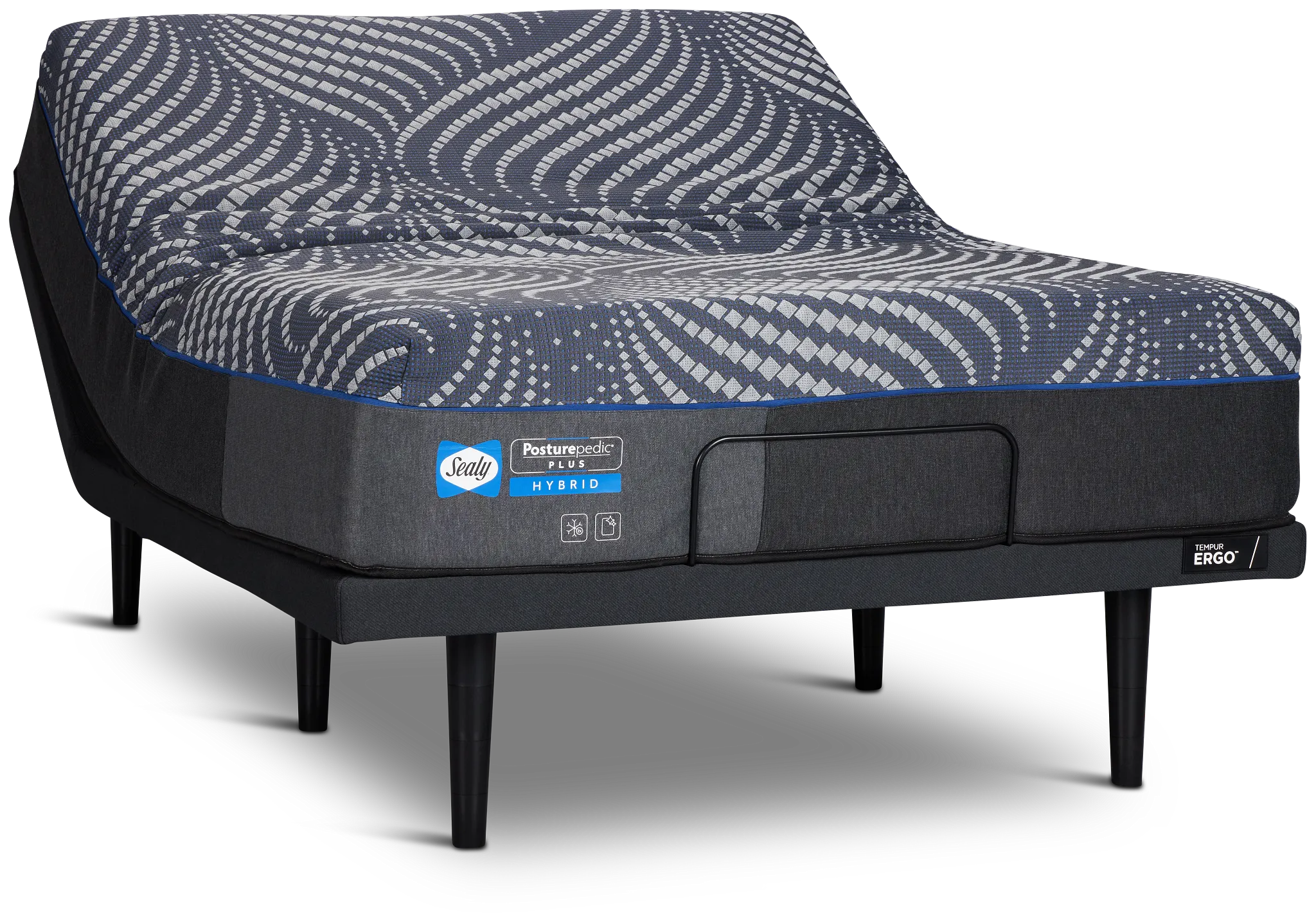 Sealy Posturepedic Plus Hybrid Brenham Soft Ergo 3.0 Adjustable Mattress Set