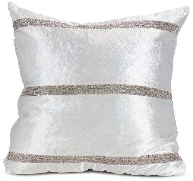 Layla Ivory 22" Square Accent Pillow