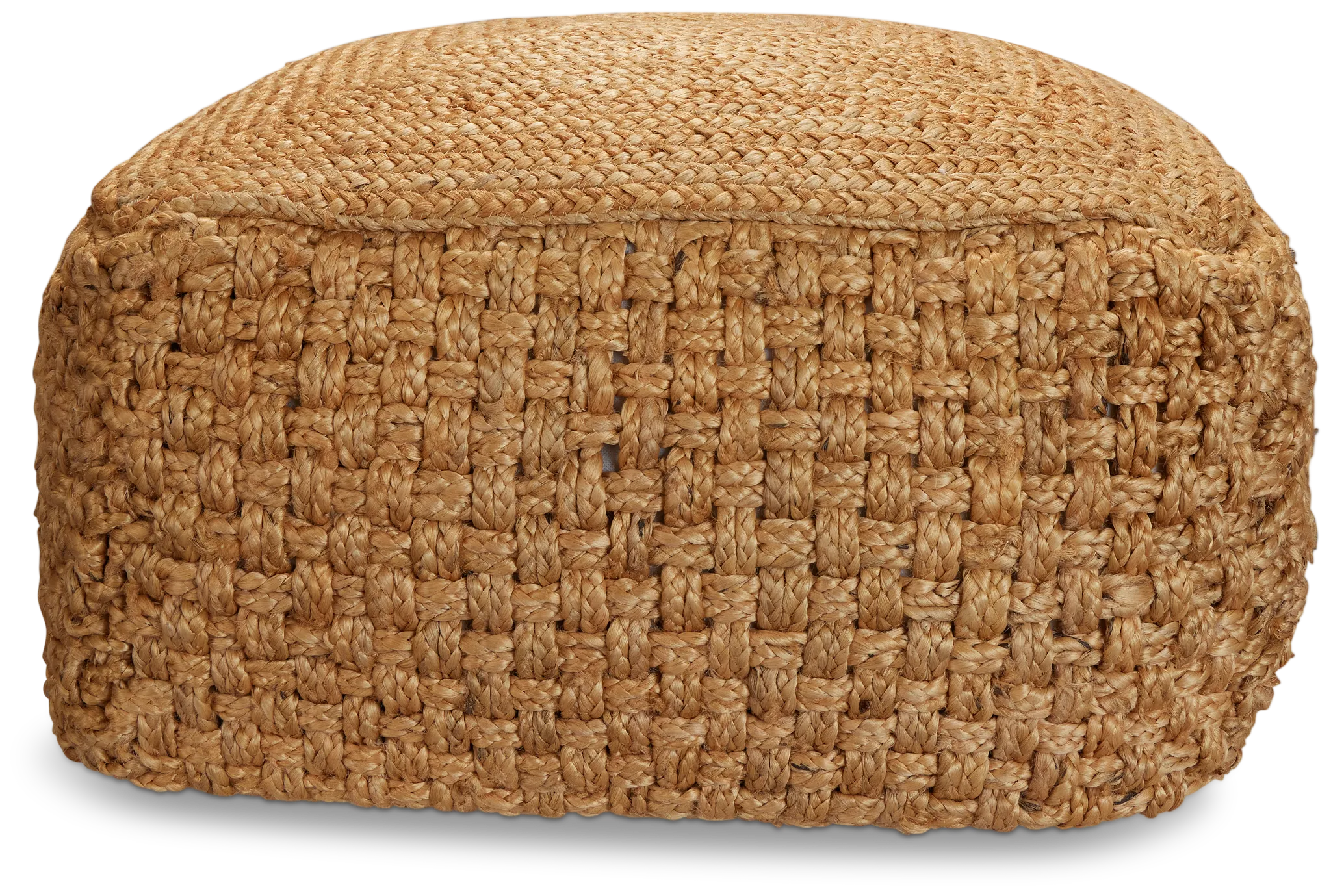 Hari Light Brown Square Accent Pouf