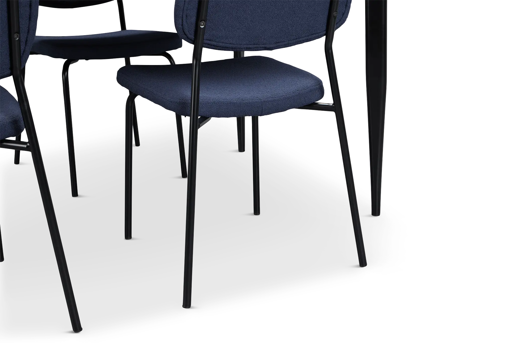 Andover Gray Rect Table & 4 Dark Blue Upholstered Chairs Andover Gray Rect Table & 4 Dark Blue Upholstered Chairs