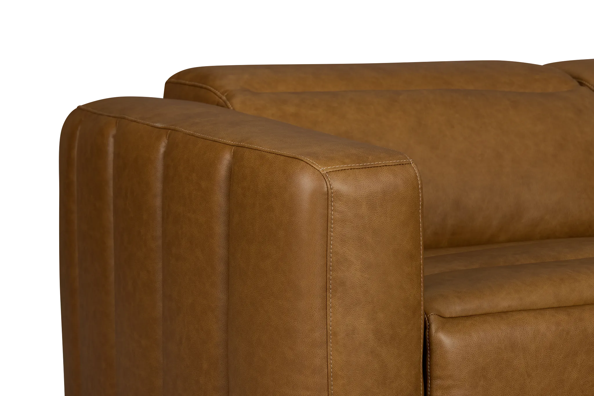 Jace Medium Brown Lthr/vinyl Small Right Chaise Power Reclining Sectional