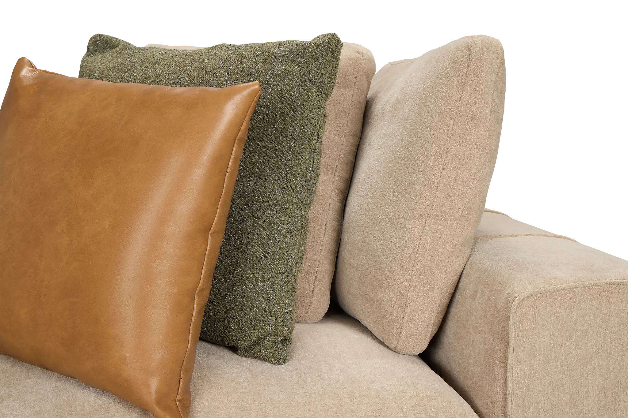 Cruz Light Beige Fabric 6-piece Modular Sectional With Console Cruz Light Beige Fabric 6-piece Modular Sectional With Console