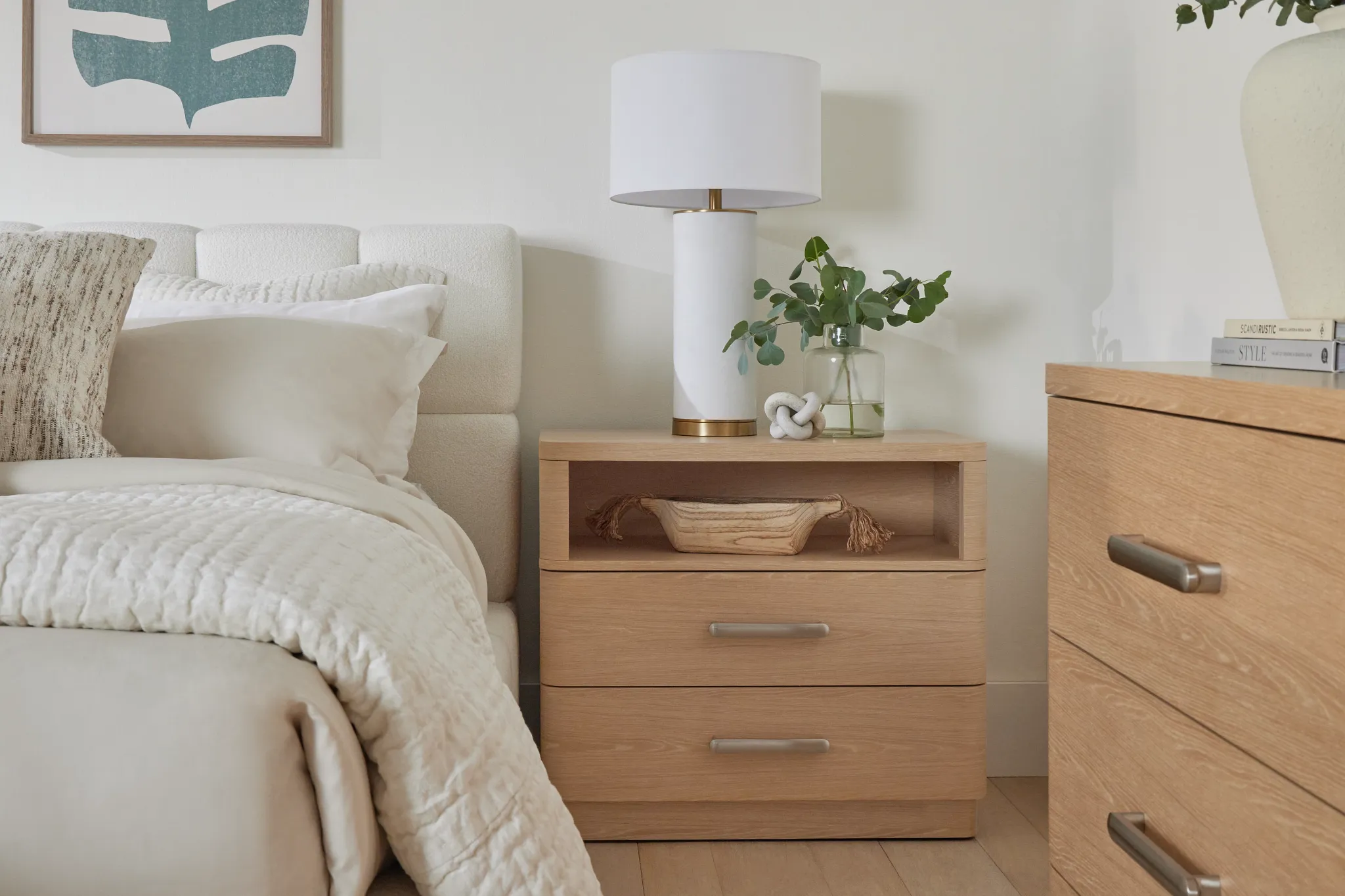 Malibu Light Tone Wood Nightstand