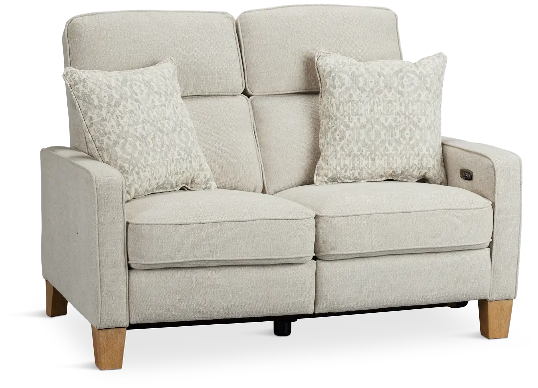 Bayside Light Beige Fabric Power Reclining Loveseat Bayside Light Beige Fabric Power Reclining Loveseat