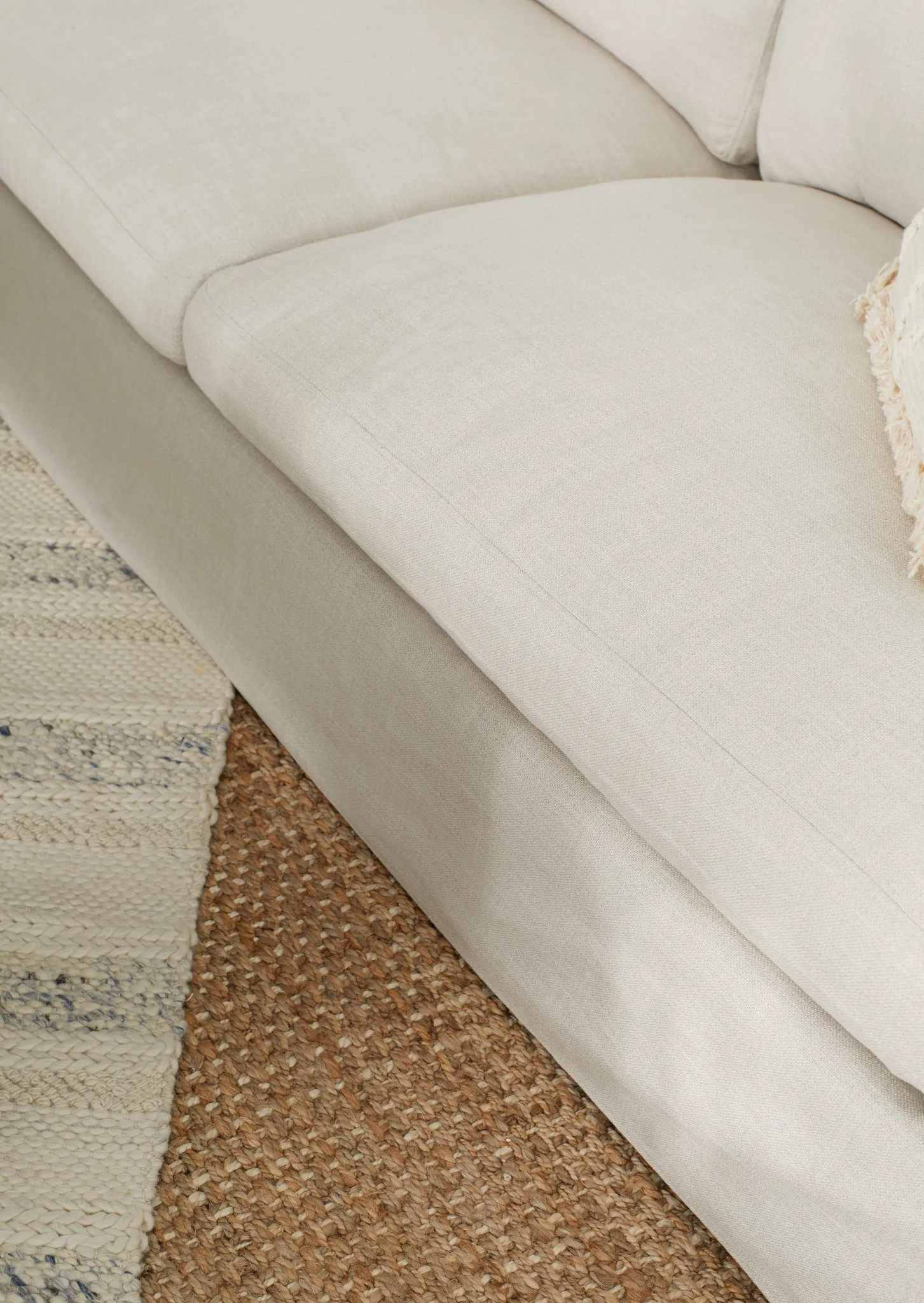 Willow 102" Light Beige Fabric Sofa