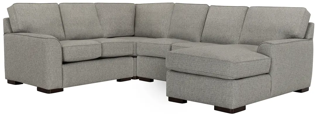 Austin Gray Fabric Medium Right Chaise Sectional Austin Gray Fabric Medium Right Chaise Sectional