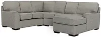 Austin Gray Fabric Medium Right Chaise Sectional