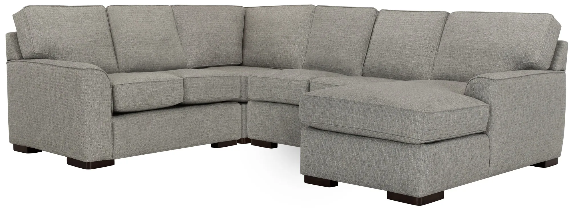Austin Gray Fabric Medium Right Chaise Sectional