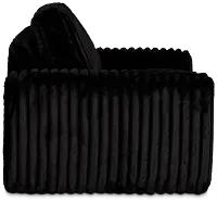 Teddy Black Fabric Loveseat