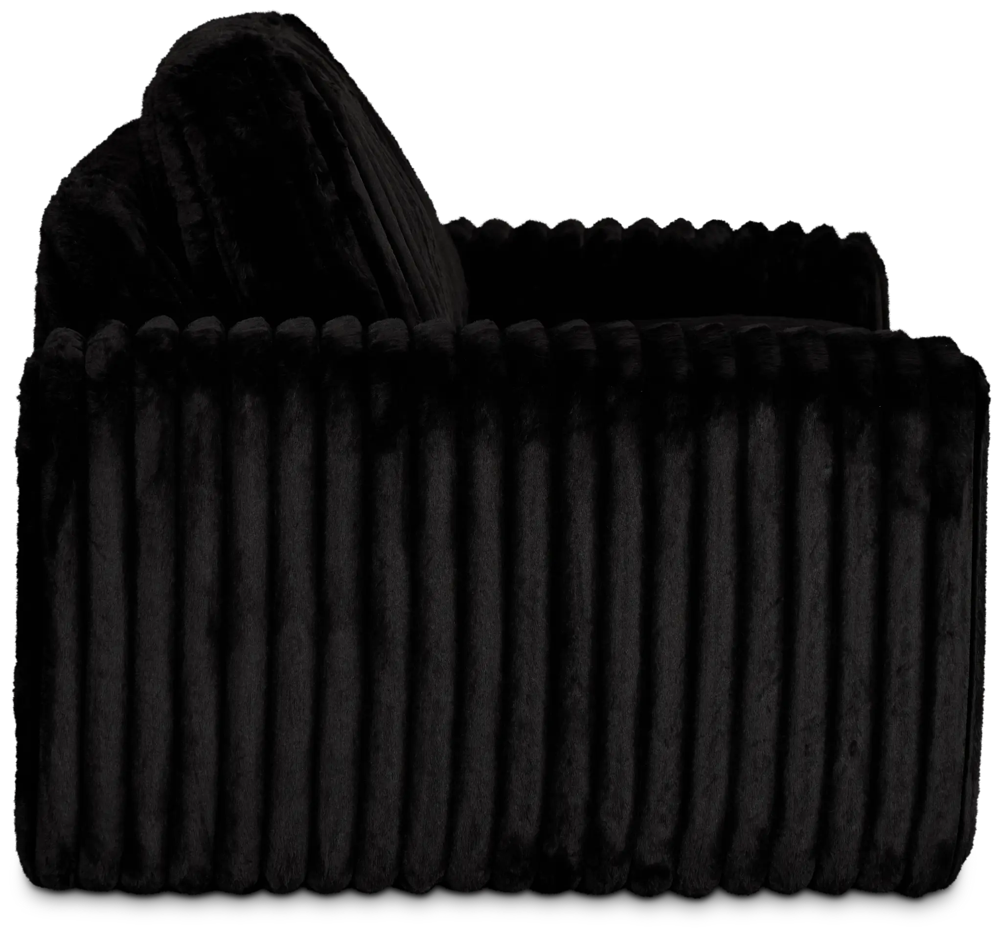 Teddy Black Fabric Loveseat Teddy Black Fabric Loveseat