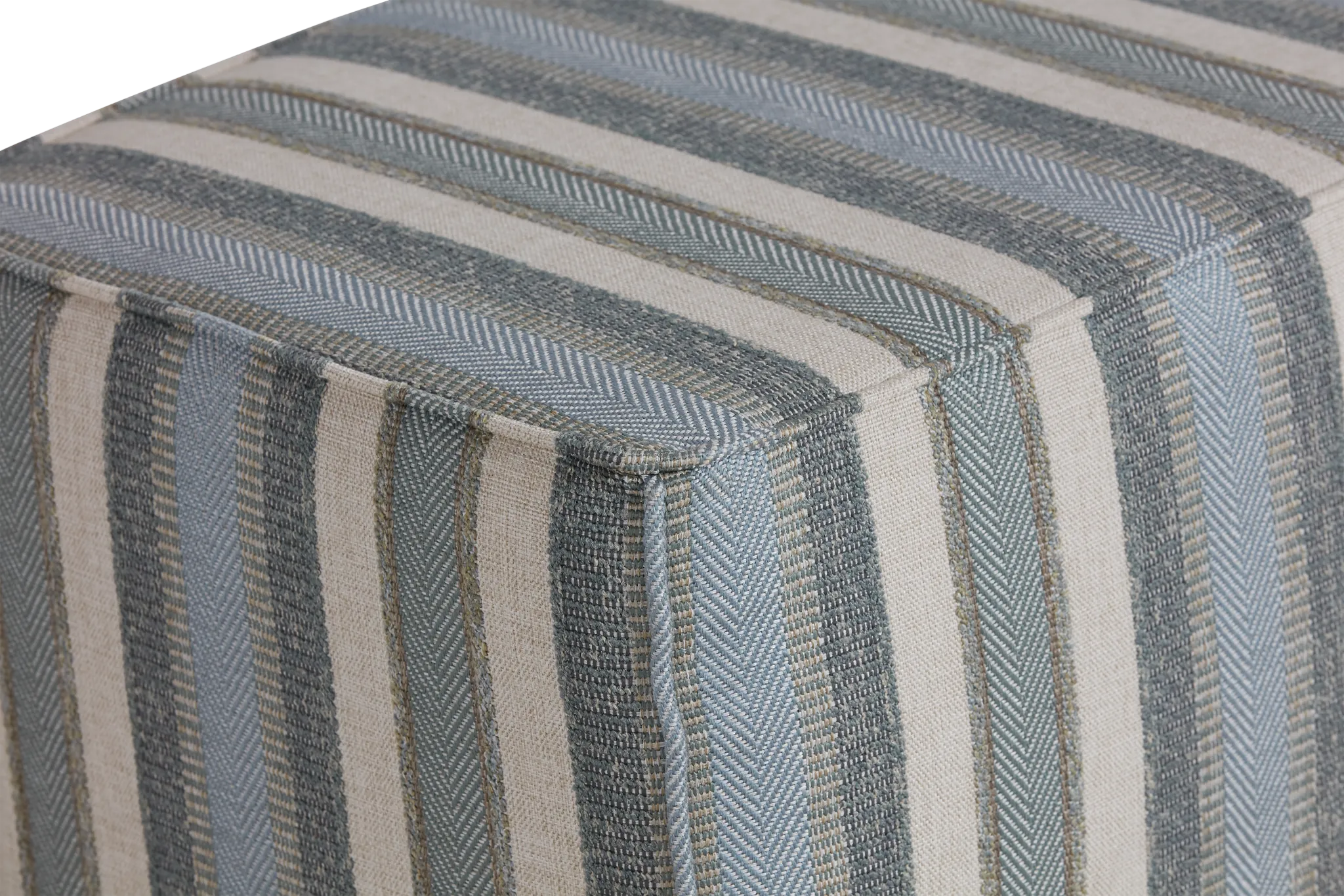 Abode Green Fabric Accent Pouf