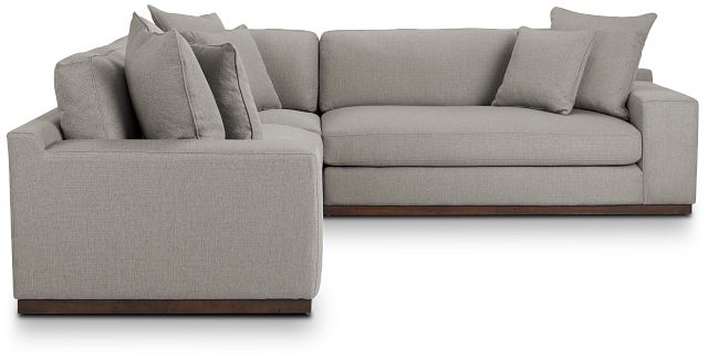 Mckenzie Light Gray Fabric Small Two-arm Sectional