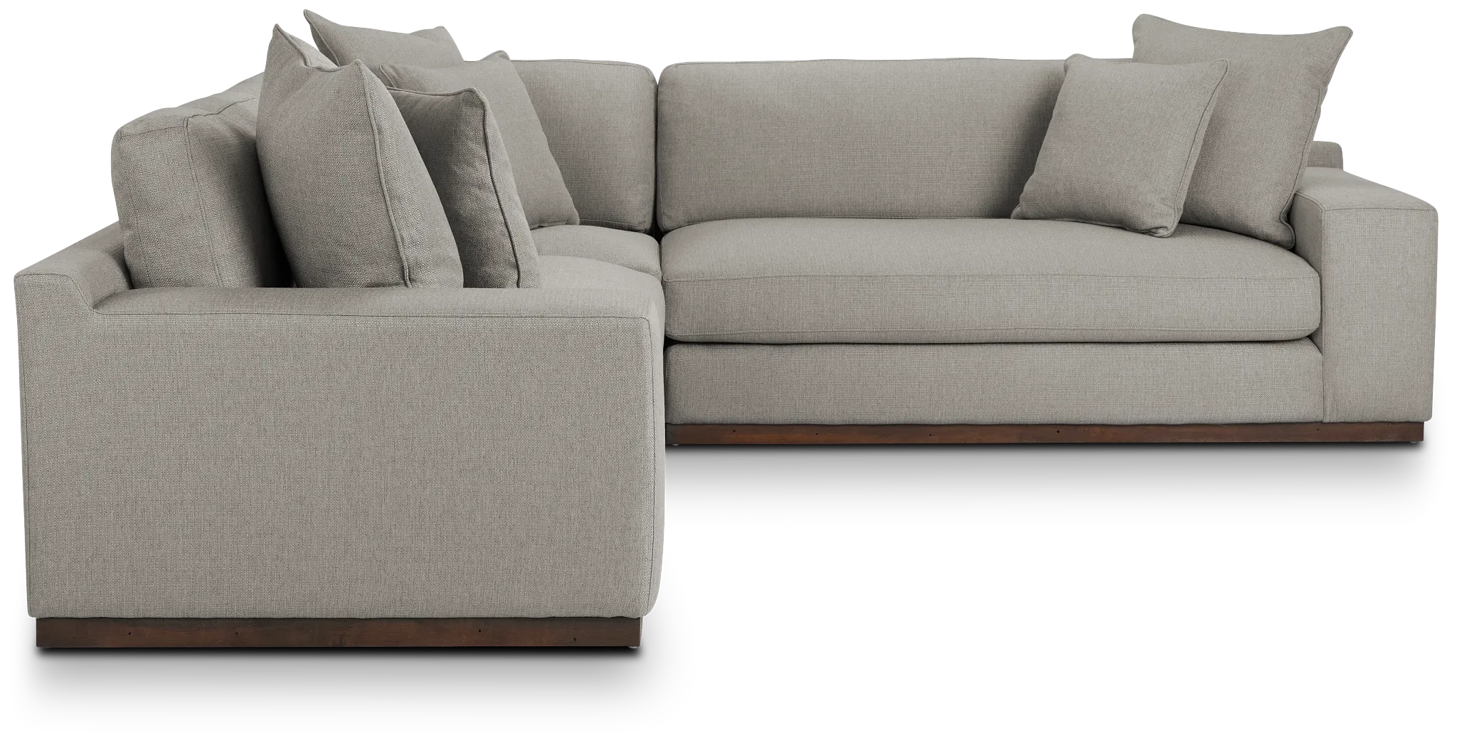 Mckenzie Light Gray Fabric Small Two-arm Sectional