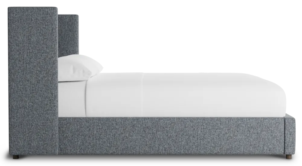 Captiva Elavation Gray 48" Upholstered Shelter Bed