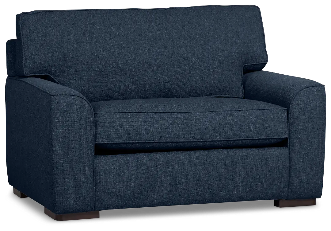 Sinclair Dark Blue Fabric Cooling Memory Foam Sleeper Sinclair Dark Blue Fabric Cooling Memory Foam Sleeper