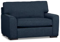 Sinclair Dark Blue Fabric Cooling Memory Foam Sleeper