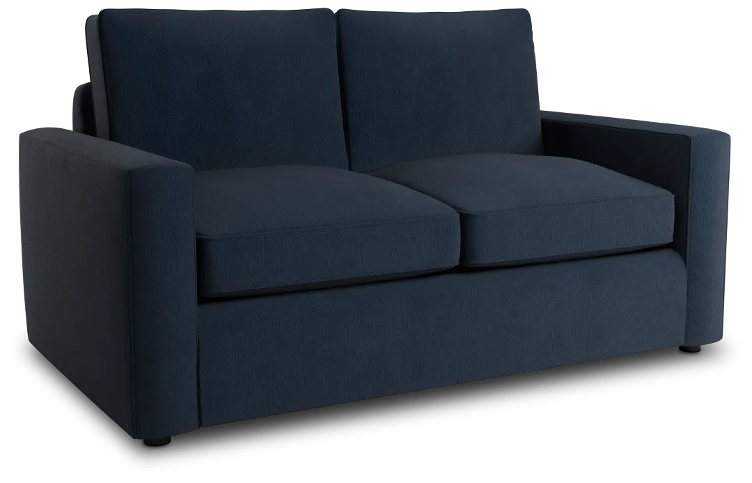 Siesta Revenue Dark Blue Fabric Loveseat