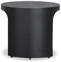 Abel Black Round End Table