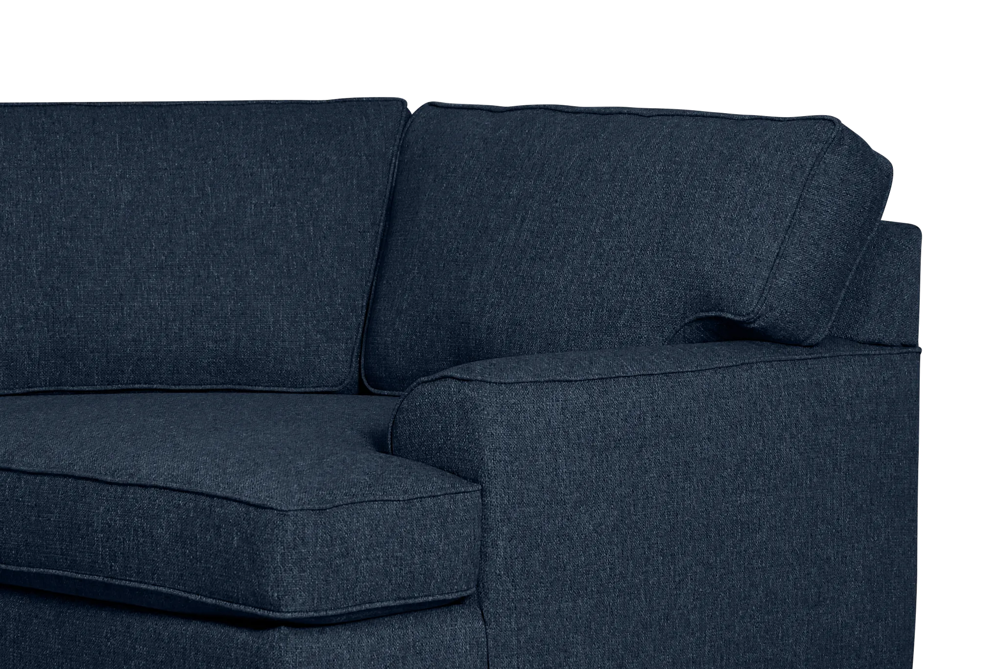 Sinclair Dark Blue Fabric Dual Cuddler Sectional