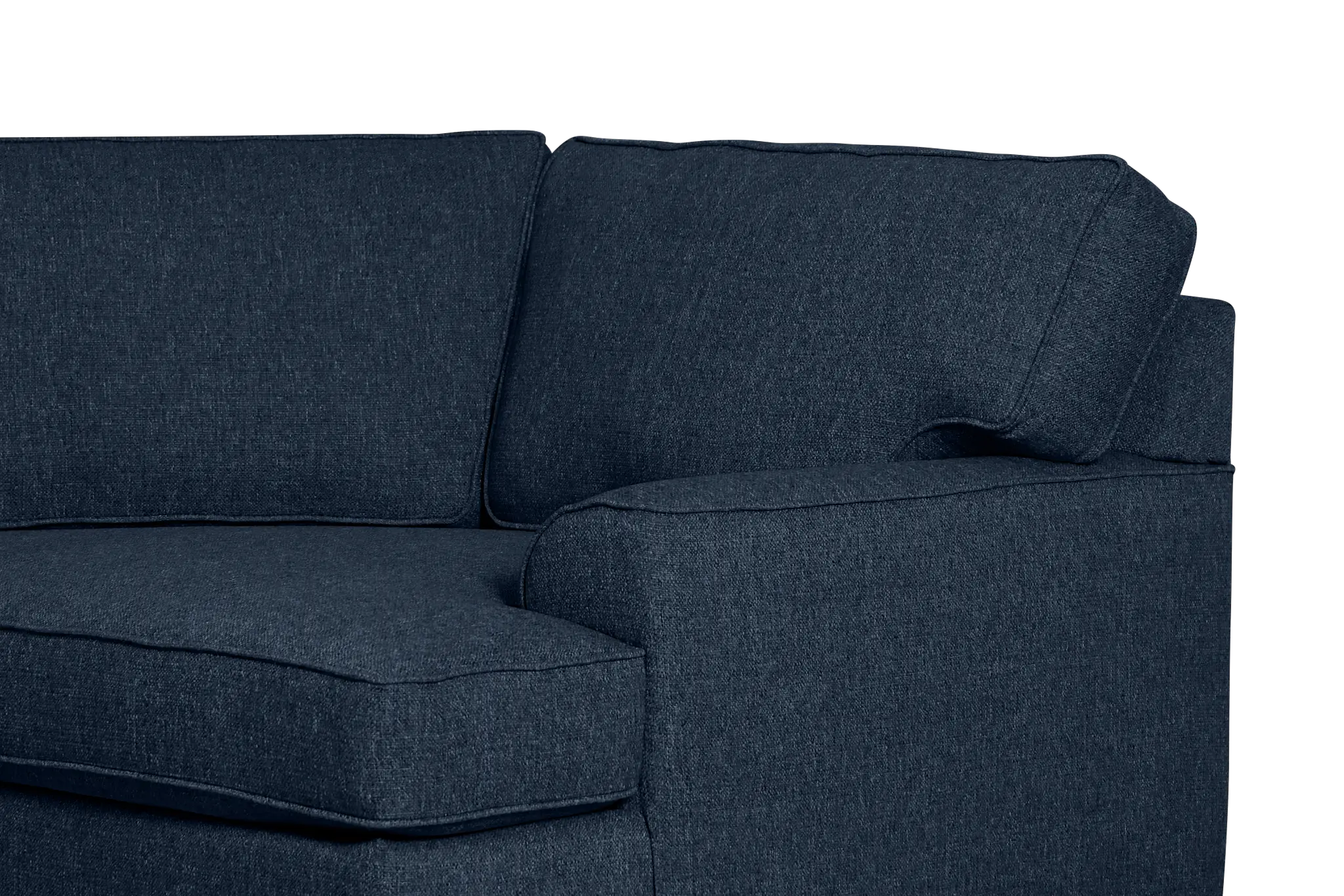 Sinclair Dark Blue Fabric Dual Cuddler Sectional Sinclair Dark Blue Fabric Dual Cuddler Sectional