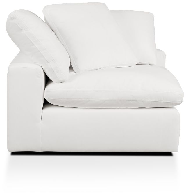 Nixon White Fabric Corner Chair (3)