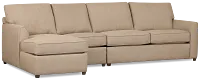 Tate Brown Fabric Small Left Chaise Sectional