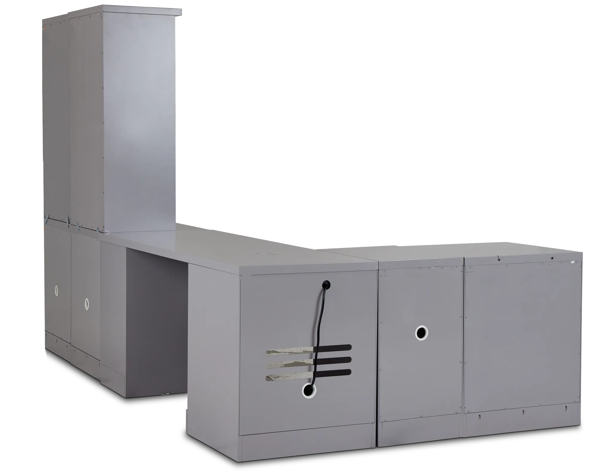 Newport Gray 5 Piece Desk