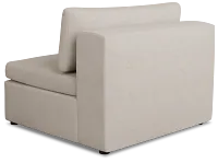 Destin Sutton Beige Fabric Armless Chair