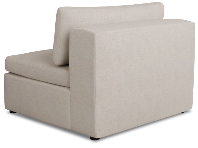 Destin Sutton Beige Fabric Armless Chair