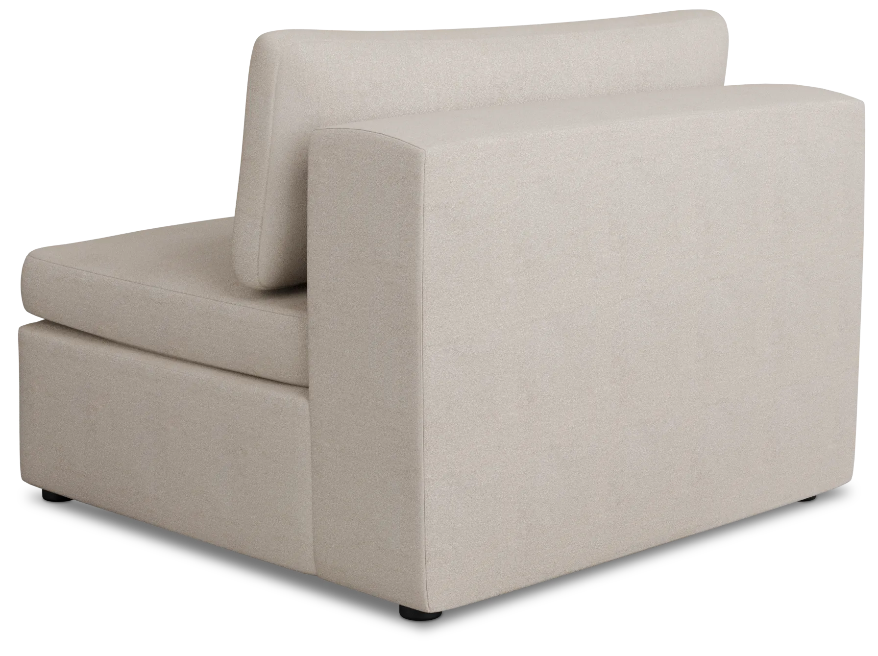 Destin Sutton Beige Fabric Armless Chair