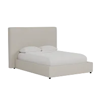 Grayton Suave Beige 54" Upholstered Platform Bed