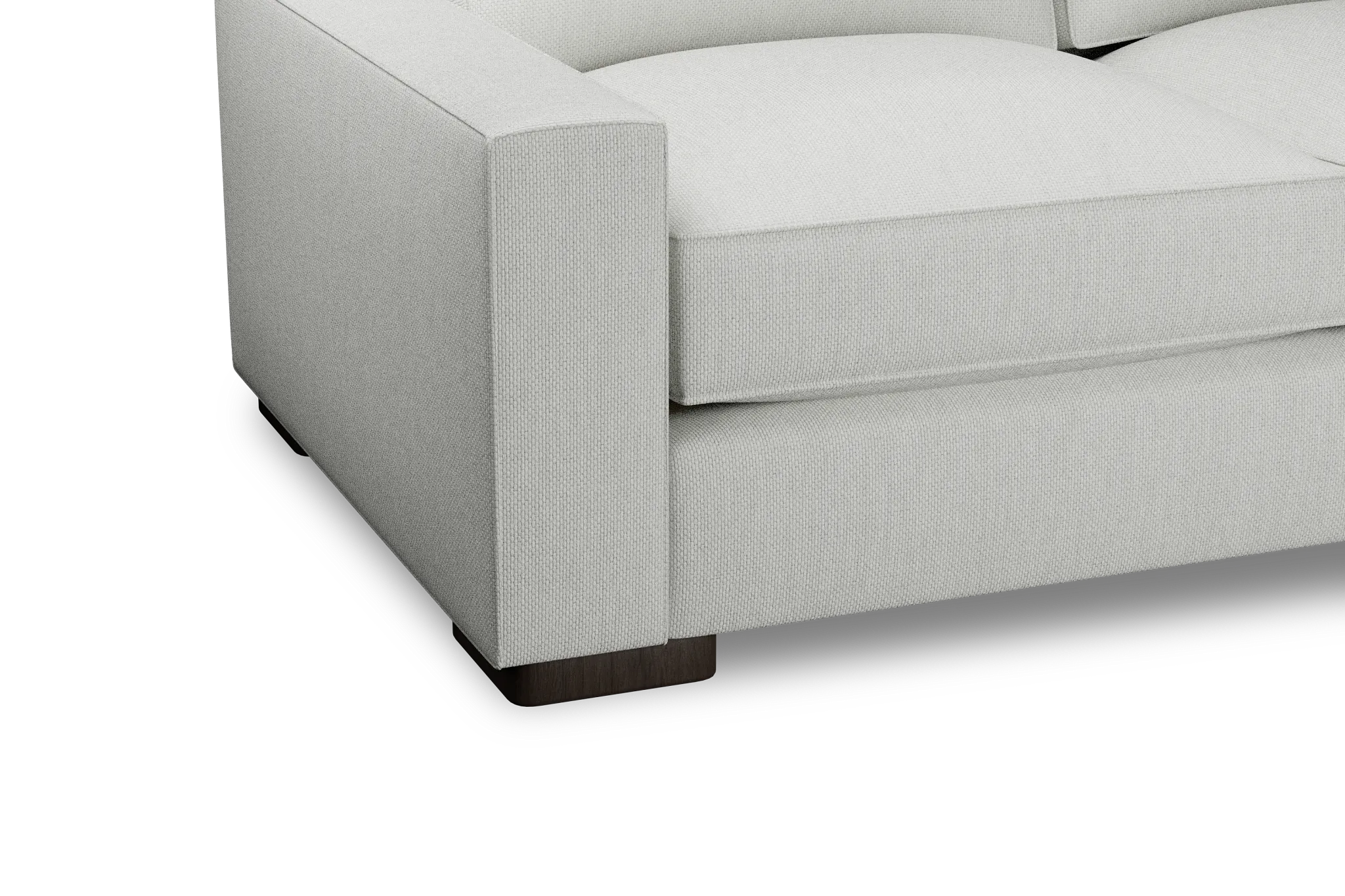 Edgewater Revenue White Small Two-arm Sectional