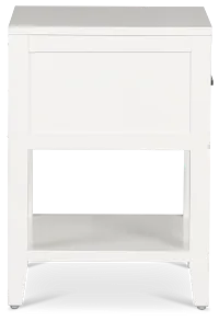 Nantucket White 1-drawer Nightstand
