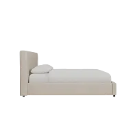Grayton Peyton Beige 44" Upholstered Platform Bed