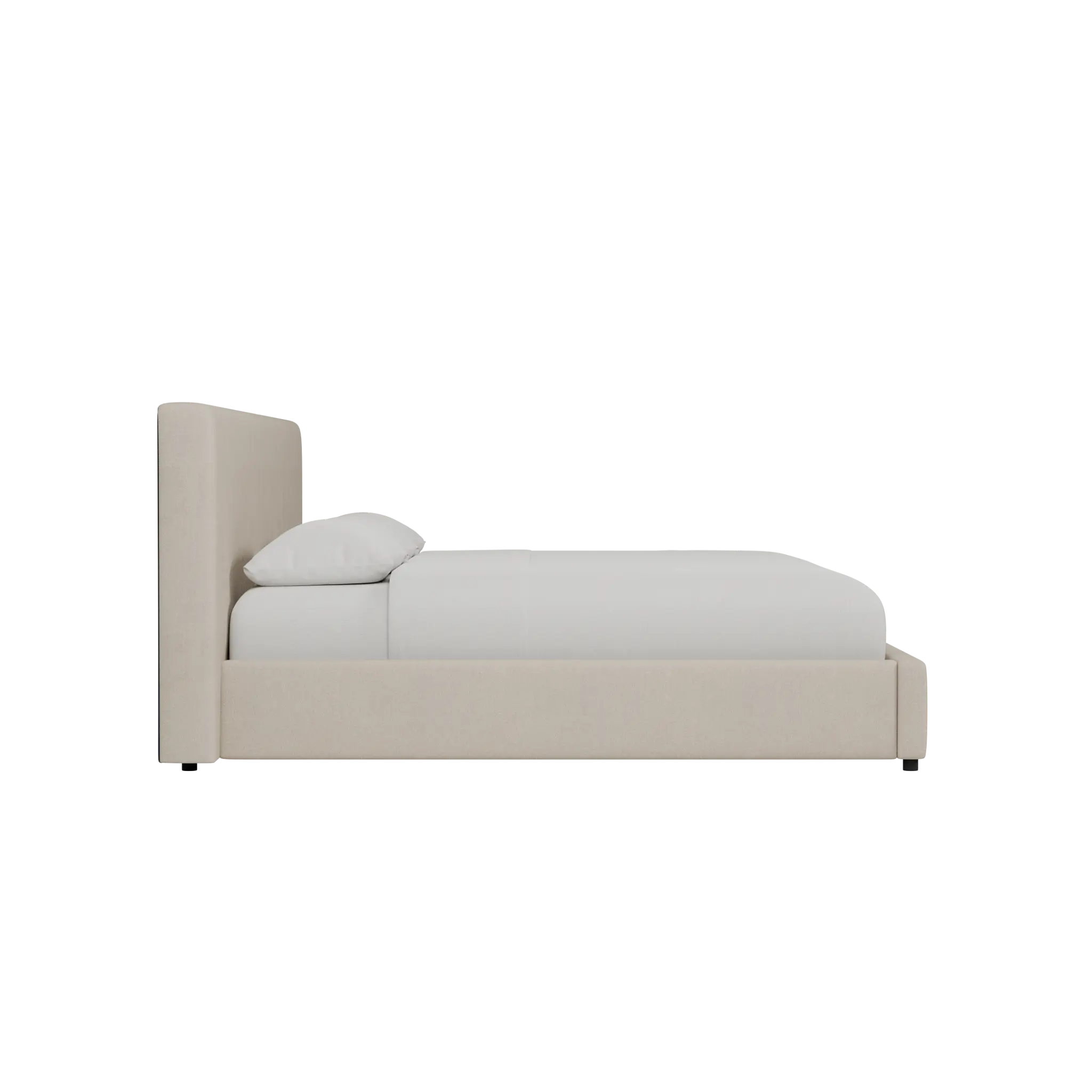 Grayton Peyton Beige 44" Upholstered Platform Bed Grayton Peyton Beige 44" Upholstered Platform Bed