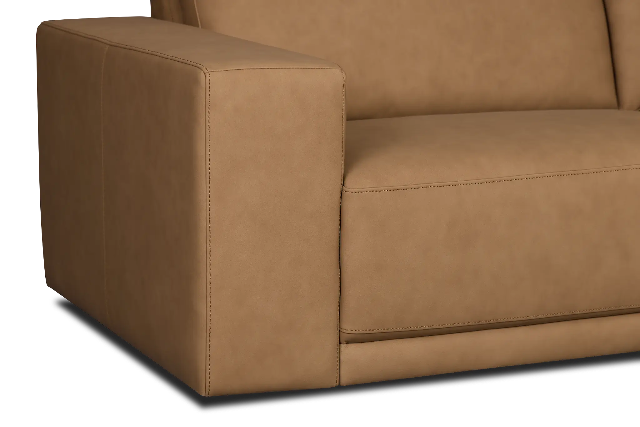 Kellan Light Brown Leather Small Two-arm Sectional Kellan Light Brown Leather Small Two-arm Sectional