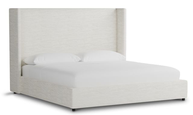 Captiva Maguire Ivory 60" Upholstered Shelter Bed