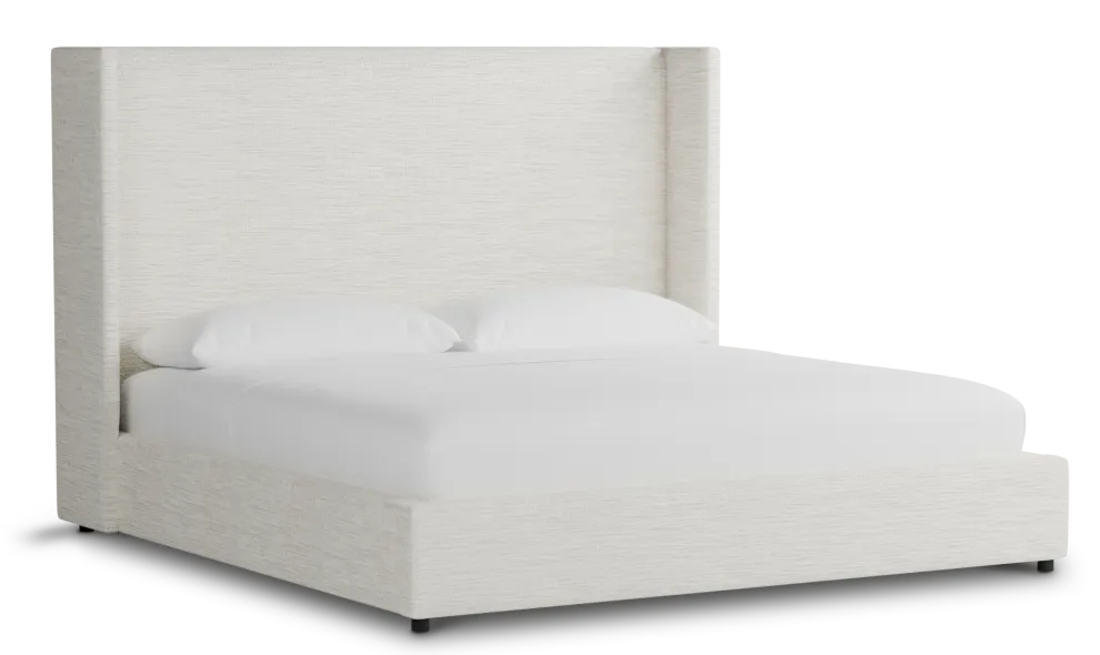 Captiva Maguire Ivory 60" Upholstered Shelter Bed
