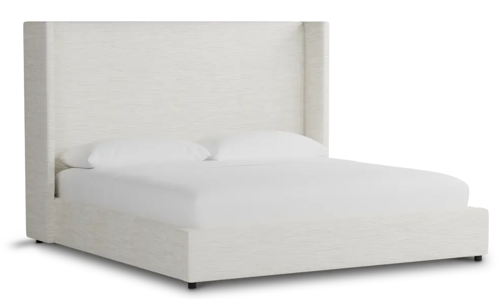 Captiva Maguire Ivory 60" Upholstered Shelter Bed Captiva Maguire Ivory 60" Upholstered Shelter Bed